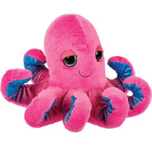 Suki Gifts pluche inktvis/octopus knuffeldier - cute eyes - roze - 15 cm   -