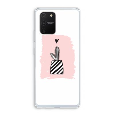Zwart-wit cactus: Samsung Galaxy S10 Lite Transparant Hoesje
