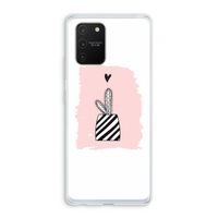 Zwart-wit cactus: Samsung Galaxy S10 Lite Transparant Hoesje