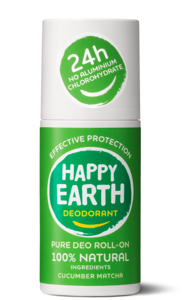 Happy Earth 100% Natuurlijke Deo Roll-On Cucumber Matcha