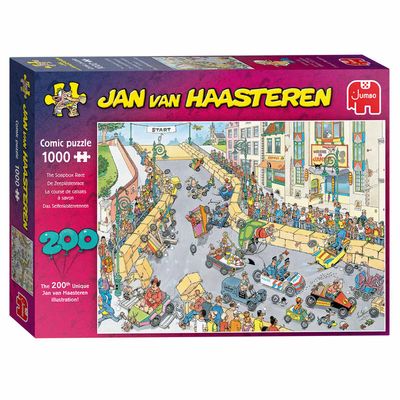 Jan Van Haasteren legpuzzel - de zeepkistenrace, 1000st.
