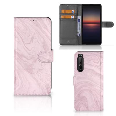 Sony Xperia 1 II | Bookcase | Marble Pink - Origineel Cadeau Vriendin