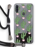Cactus Lover: Samsung Galaxy A11 Transparant Hoesje met koord