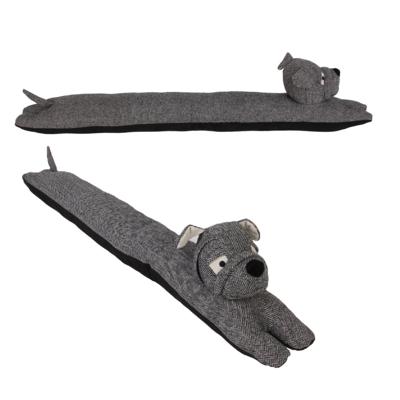 Hond Tochtstopper - 2x - 90 cm - grijs - polyester - isolerend - tochtrol