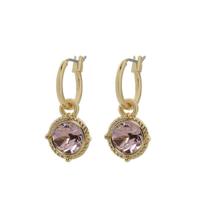 Biba Hang Oorbellen Goud met Swarovski Steentje Vintage Rose Biba Hang Oorbellen Goud met Swarovski Steentje Vintage Rose