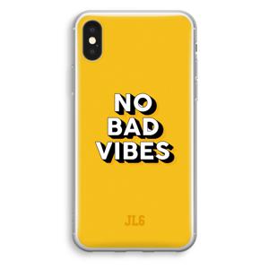 No Bad Vibes: iPhone XS Transparant Hoesje