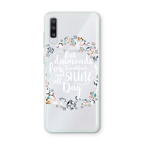Diamonds: Samsung Galaxy A70 Transparant Hoesje