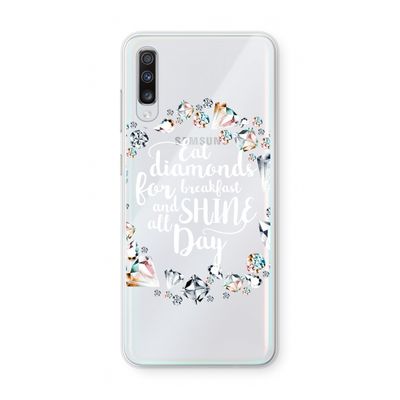 Diamonds: Samsung Galaxy A70 Transparant Hoesje