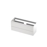 INK - Onderkast 2 Laden Greeploos Gelakt - 1200x400x520 Mm - Mat Wit