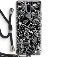 Vexx Black City : LG G7 Thinq Transparant Hoesje met koord Vexx Black City : LG G7 Thinq Transparant Hoesje met koord