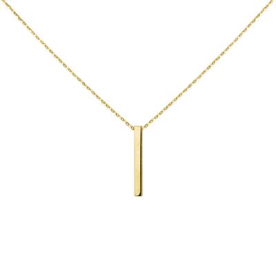 14k Geelgouden Collier met Balkje - Verstelbaar 41-45 cm