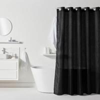 Douchegordijn TODAY Zwart Polyester 180 x 200 cm (12 Stuks)