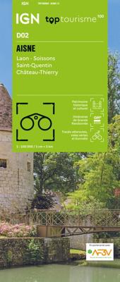 Fietskaart D02 Top D100 Aisne | IGN - Institut Géographique National