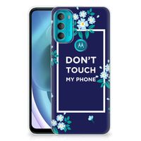 Motorola Moto G71 5G Silicone-hoesje Flowers Blue DTMP - thumbnail