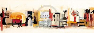 Kunstdruk Celina Bonciani - Begegnungen III 100x35cm