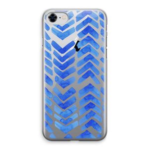 Blauwe pijlen: iPhone 8 Transparant Hoesje