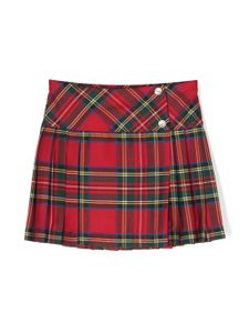 Siola jupe plissée à motif tartan - Rouge