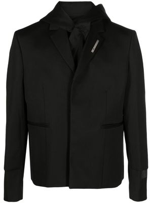 HELIOT EMIL blazer boutonné à capuche - Noir