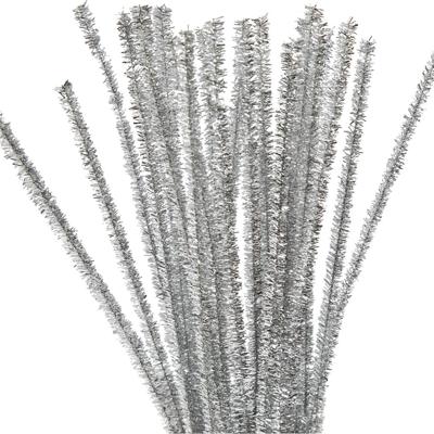 Creativ Company Chenille zilver 30cm, 50st.