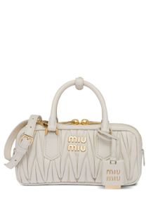 Miu Miu sac matelassé Arcadie en cuir nappa - Blanc