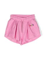 MSGM Kids short à logo brodé - Rose