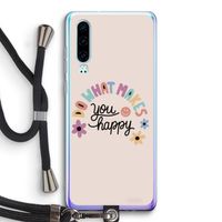 Happy days: Huawei P30 Transparant Hoesje met koord