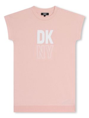 Dkny Kids robe en coton biologique à logo imprimé - Rose