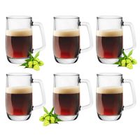 Glasmark Bierglazen - Bierpullen - transparant glas - 6x stuks - 300 ml - Oktoberfest - thumbnail