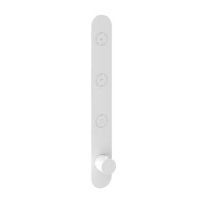 Hotbath Cobber afbouwdeel inbouwthermostaat met 3 pushbuttons verticale plaatsing mat wit PB050EXTWH