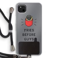 Fries before guys: Pixel 4a Transparant Hoesje met koord