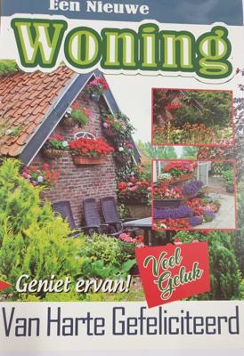 Wenskaarten Nieuwe Woning pak a 10 stuks