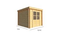 Tuinhuisje Blokhut Els 350 cm bij 300 cm diep Lessenaarsdak - Warentuin collection