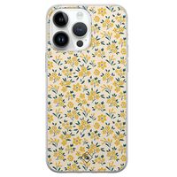 iPhone 14 Pro Max siliconen hoesje - Yellow garden