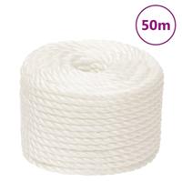 VidaXL Werktouw 20 mm 50 m polypropeen wit VidaXL Werktouw 20 mm 50 m polypropeen wit