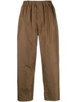 LEMAIRE pantalon en soie à coupe ample - Marron