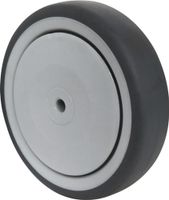 Promat Reservewiel | Wiel-Ø 100 mm | draagvermogen 100 kg | rubber grijs | As-Ø 8 mm naaf lengte 36 mm - 3000276032 - 3000276032