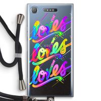 Loves: Sony Xperia XZ1 Transparant Hoesje met koord