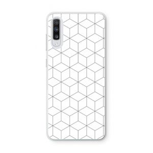 Zwart-witte kubussen: Samsung Galaxy A70 Transparant Hoesje