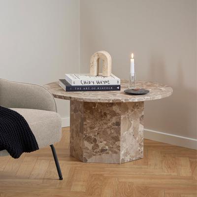 Bendt Ronde Salontafel 'Lasonya' Marmer, 80cm