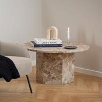 Bendt Ronde Salontafel 'Lasonya' Marmer, 80cm