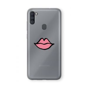 Kusje: Samsung Galaxy A11 Transparant Hoesje