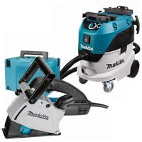 Makita DK0093J Combiset SG1251 Sleuvenfrees Ø125mm en VC4210L Stofzuiger 42L L-Klasse in Mbox