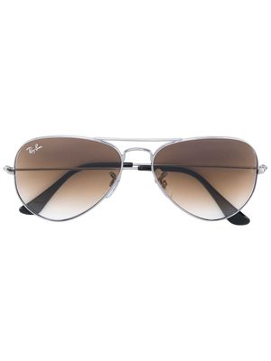 Ray-Ban lunettes de soleil à monture aviateur - Métallisé