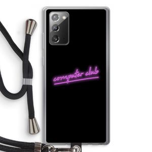 Vice Black: Samsung Galaxy Note 20 / Note 20 5G Transparant Hoesje met koord