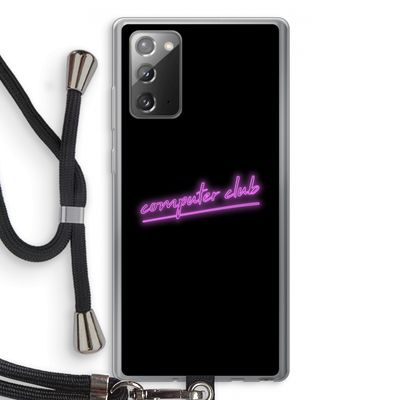 Vice Black: Samsung Galaxy Note 20 / Note 20 5G Transparant Hoesje met koord