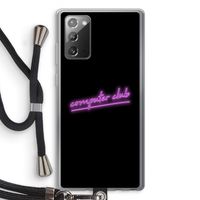 Vice Black: Samsung Galaxy Note 20 / Note 20 5G Transparant Hoesje met koord