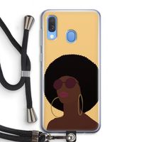 Golden hour: Samsung Galaxy A40 Transparant Hoesje met koord