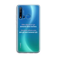 gij zijt ook iemand: Huawei P20 Lite (2019) Transparant Hoesje