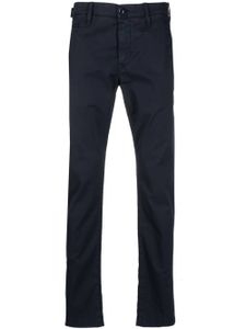 Jacob Cohën pantalon droit à patch logo - Bleu