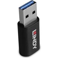 Lindy 71264 tussenstuk voor kabels USB Type A USB Type C Zwart